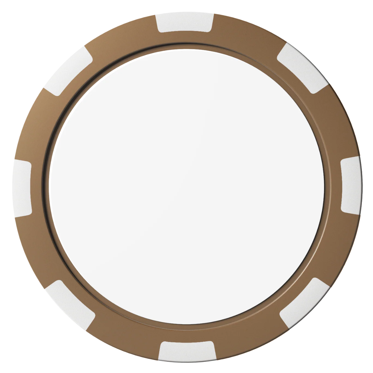 Create Your Own Composite Poker Chips - Brown / 8 Spot - Front