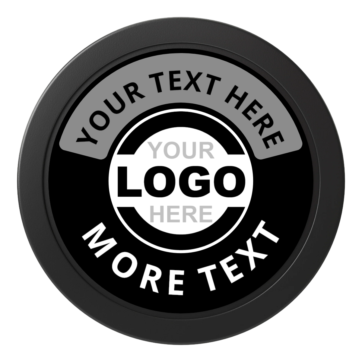 Two Tone Logo 2" Oversized Poker Chips - Black - Back