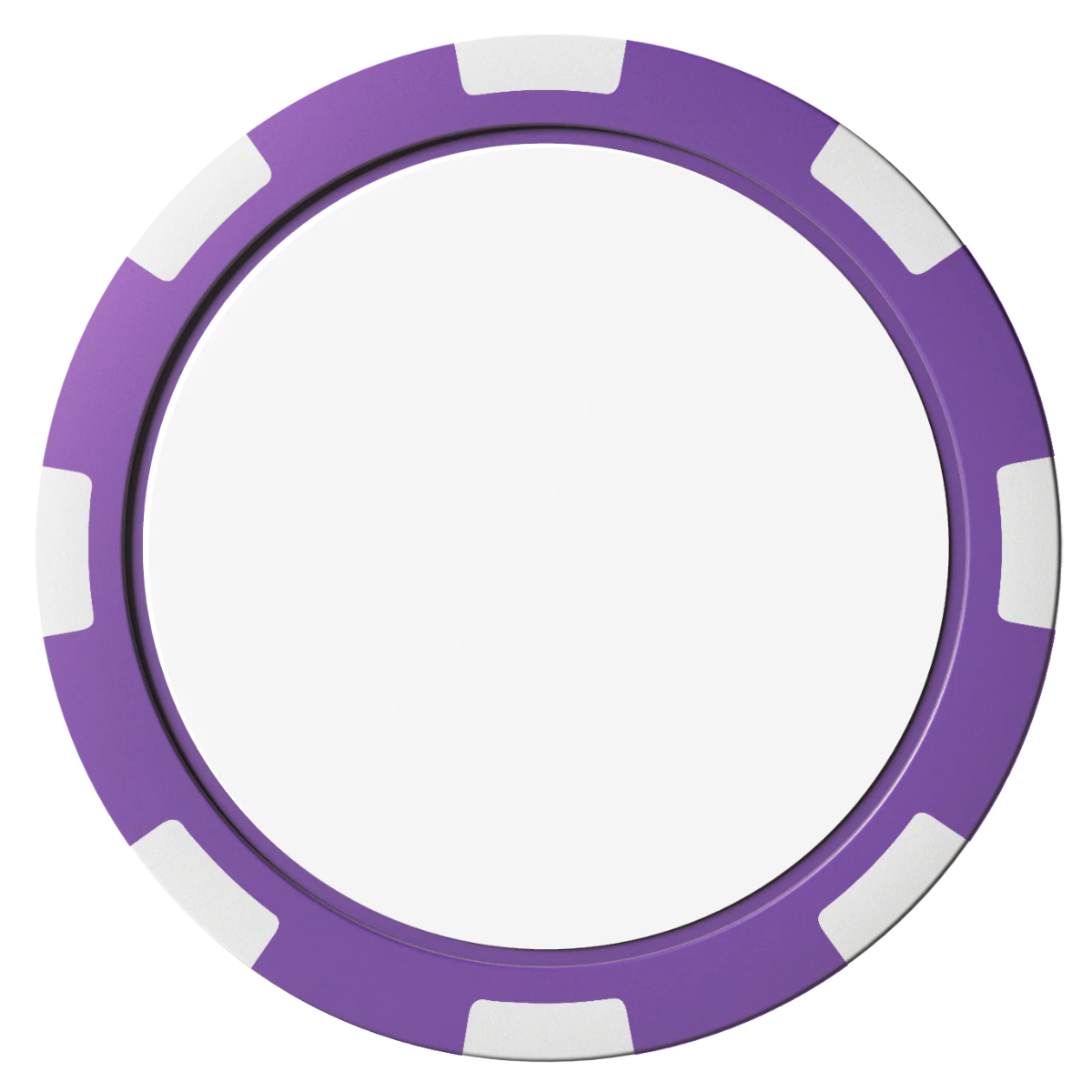 Create Your Own Composite Poker Chips - Purple / 8 Spot - Front