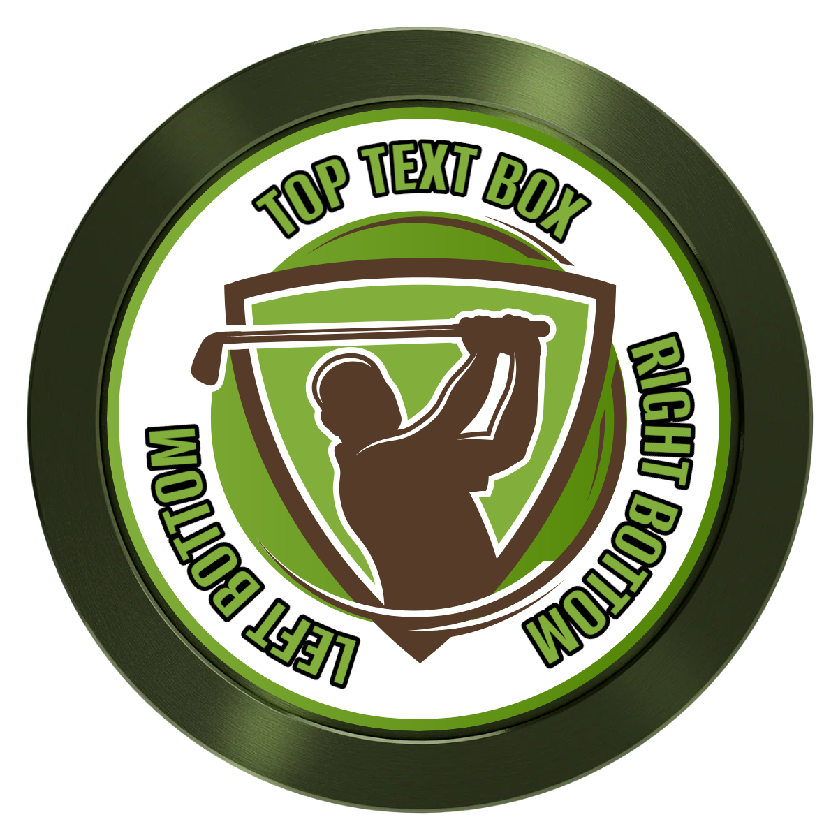 The Golfer Aluminum Poker Chips - Green - Back