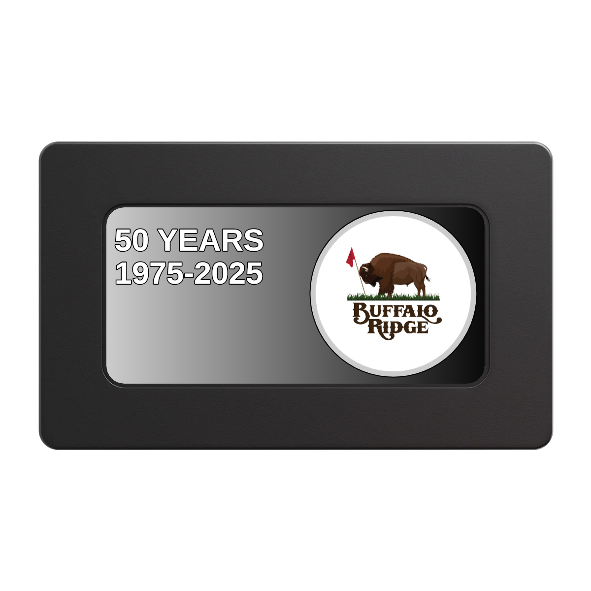 Branded Golf Pro Shop Rectangular Poker Chip Plaques - Black - Back