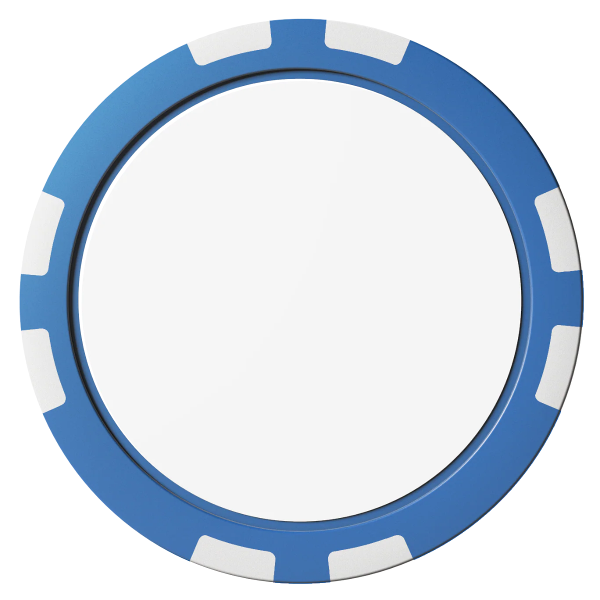 Create Your Own Composite Poker Chips - Blue / 8 Stripe - Back
