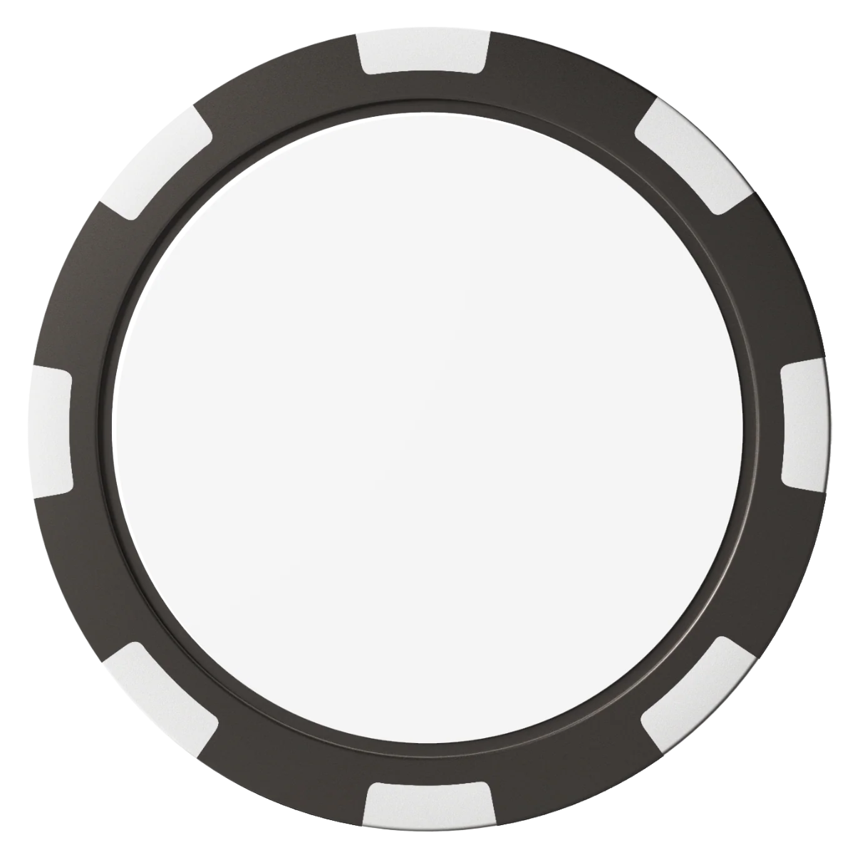 Create Your Own Composite Poker Chips - Black / 8 Spot - Front