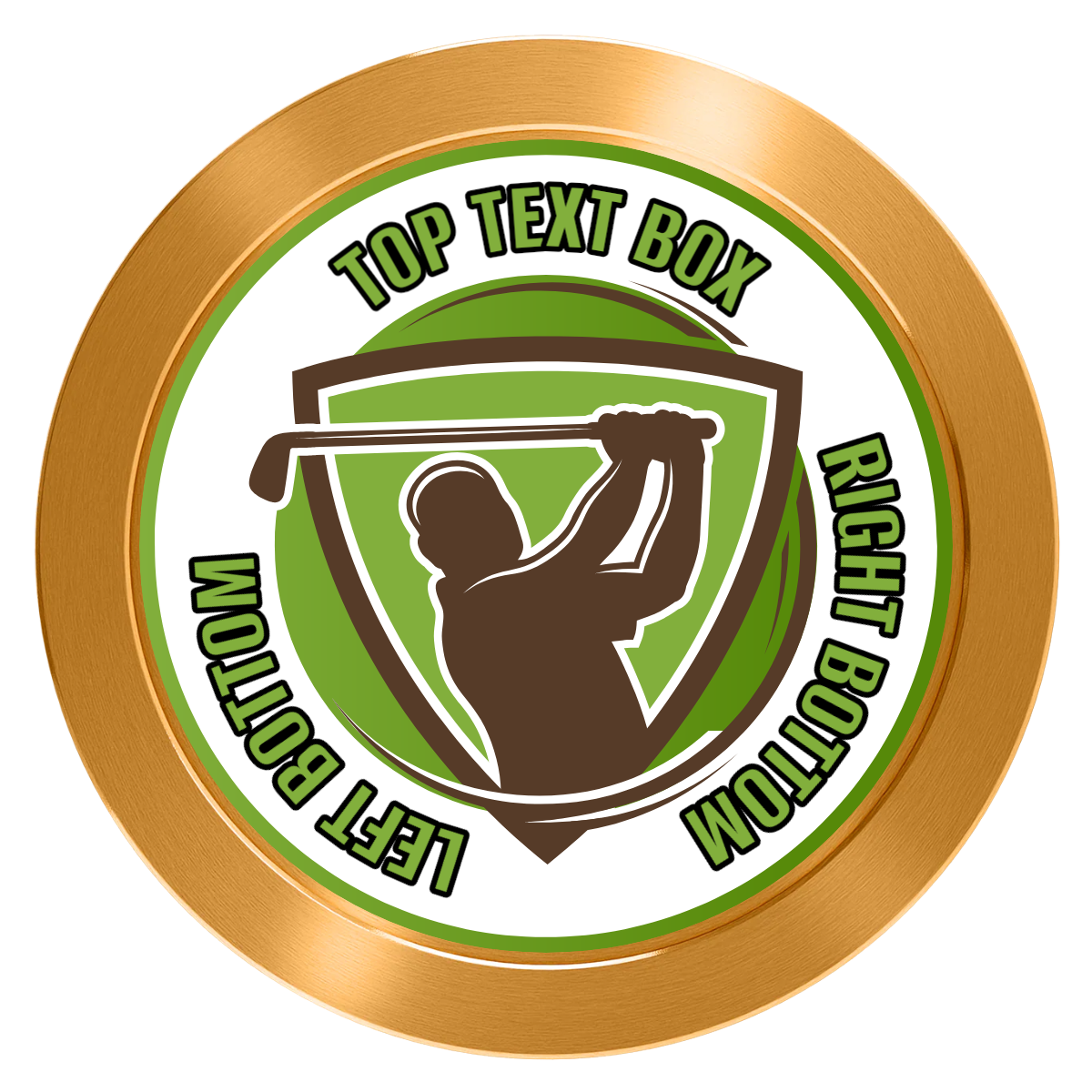 The Golfer Aluminum Poker Chips - Gold - Back