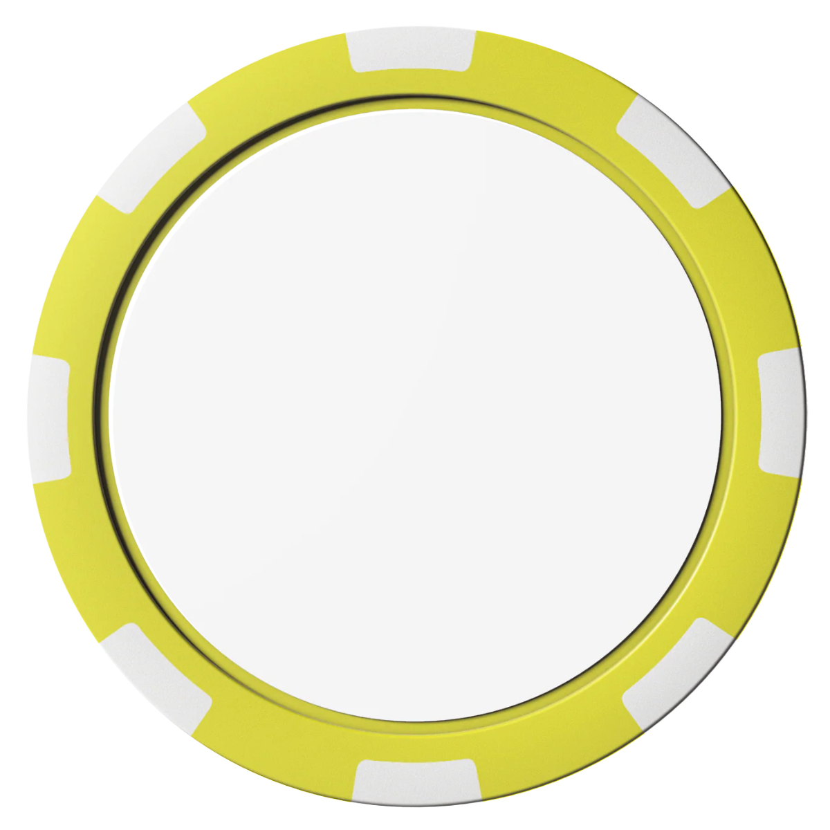 Create Your Own Composite Poker Chips - Yellow / 8 Stripe - Front