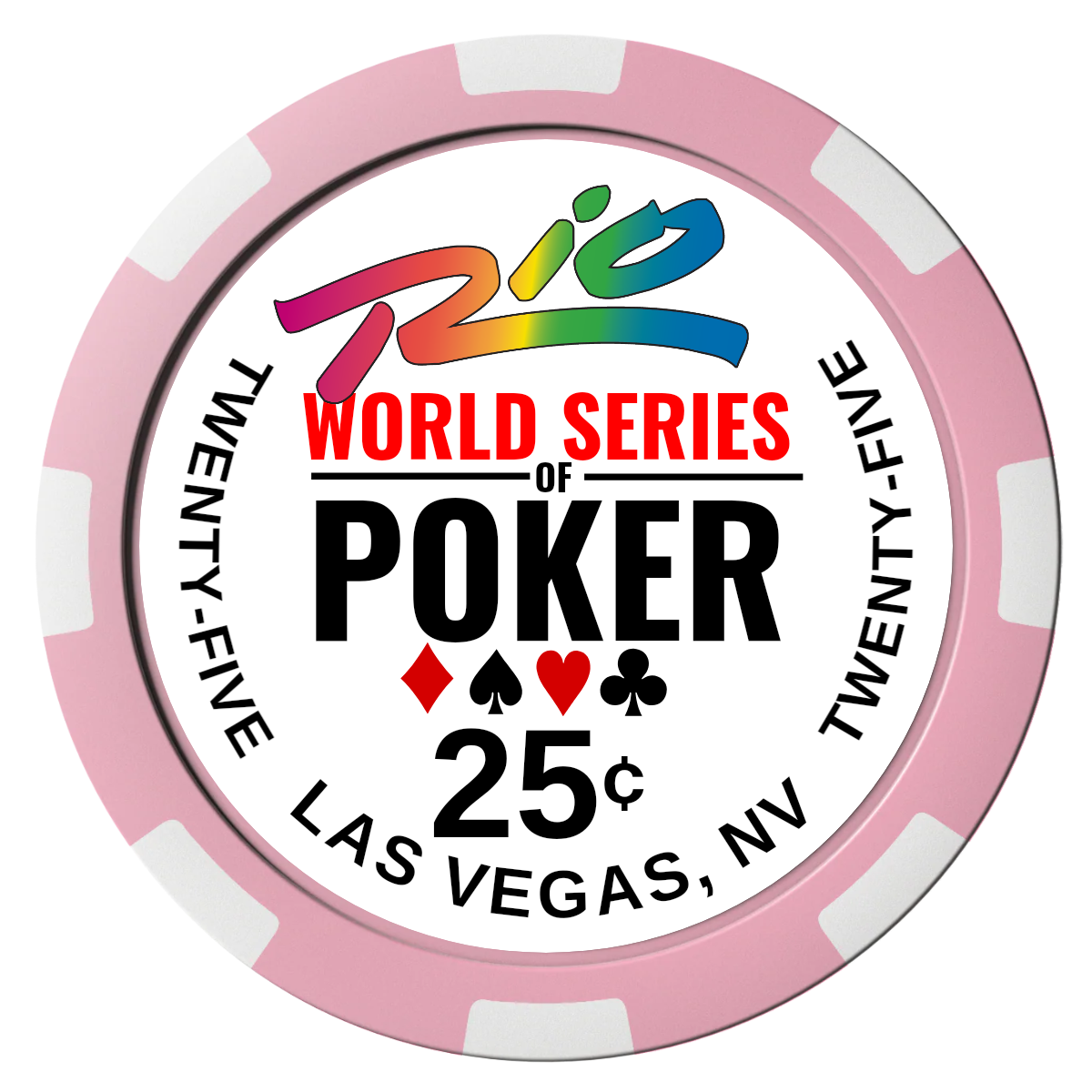 WSOP Composite Poker Chips - Pink / 8 Spot - Front