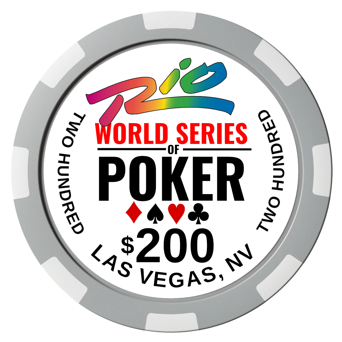 WSOP Composite Poker Chips - Gray / 8 Spot - Front