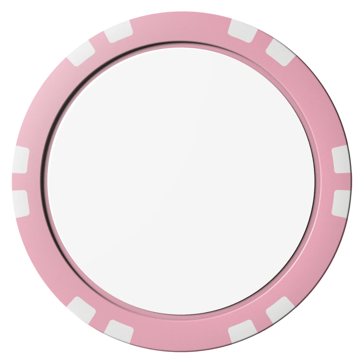 Create Your Own Composite Poker Chips - Pink / Double Stripe - Front