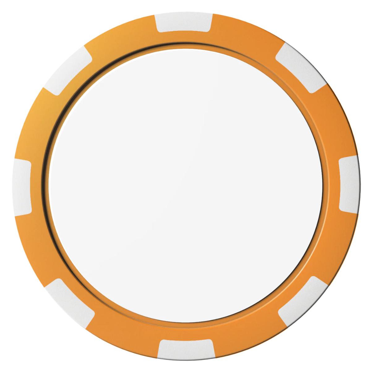 Create Your Own Composite Poker Chips - Orange / 8 Spot - Front