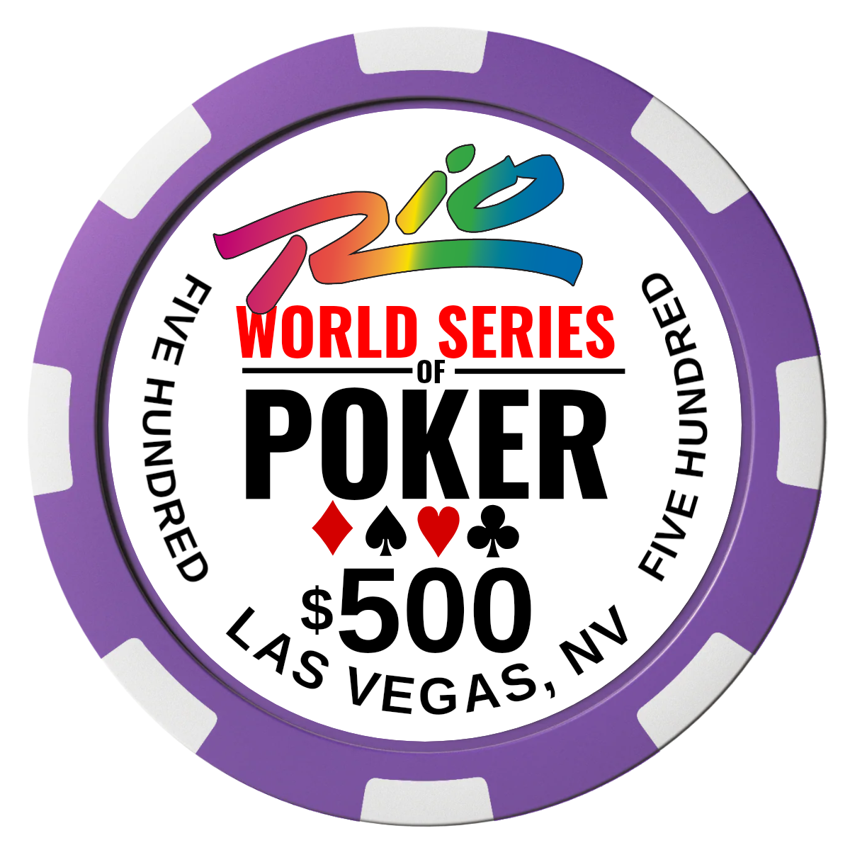 WSOP Composite Poker Chips - Purple / 8 Spot - Front