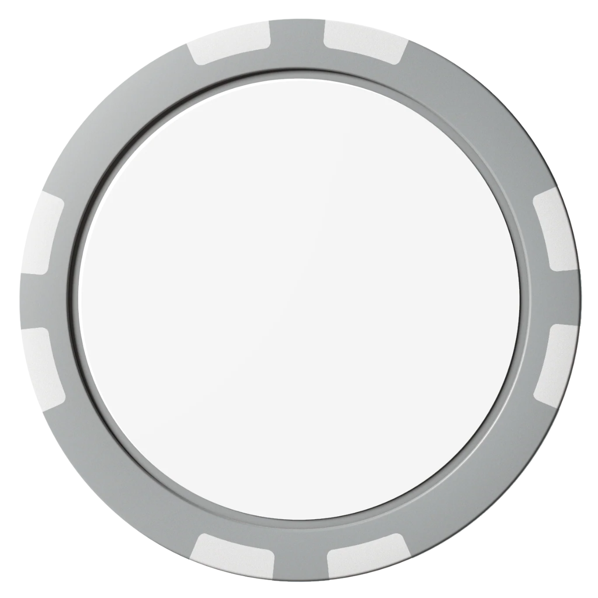 Create Your Own Composite Poker Chips - Gray / 8 Stripe - Front