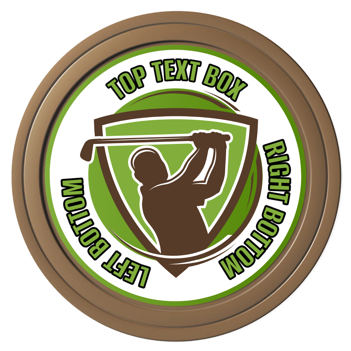 The Golfer Composite Poker Chips - Brown / Solid - Front