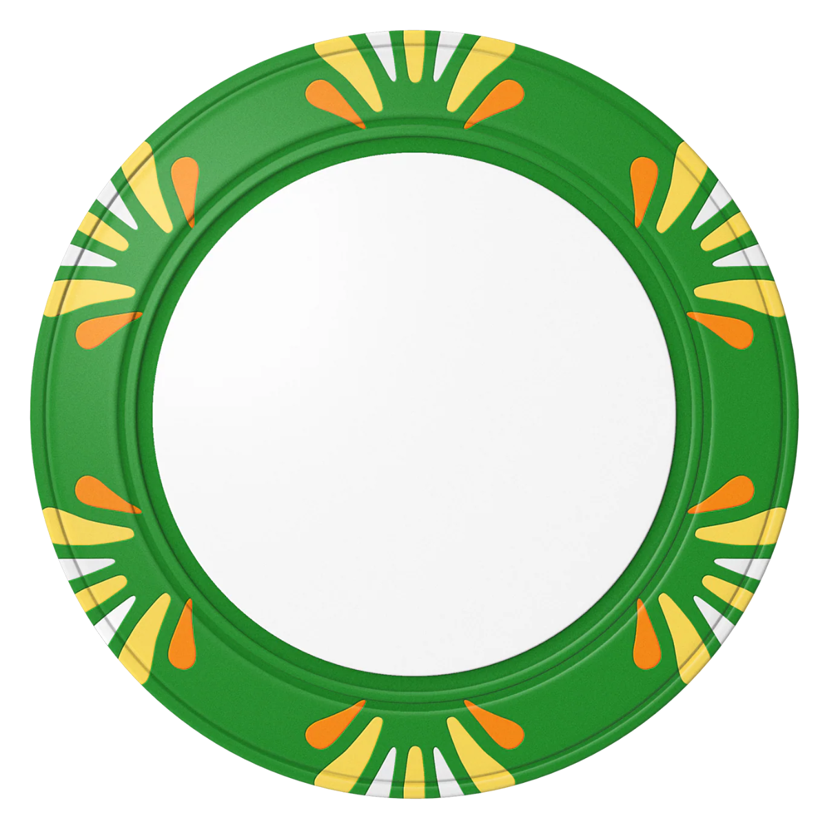 Create Your Own Clay Poker Chips - Green / Macau / 40mm - Front