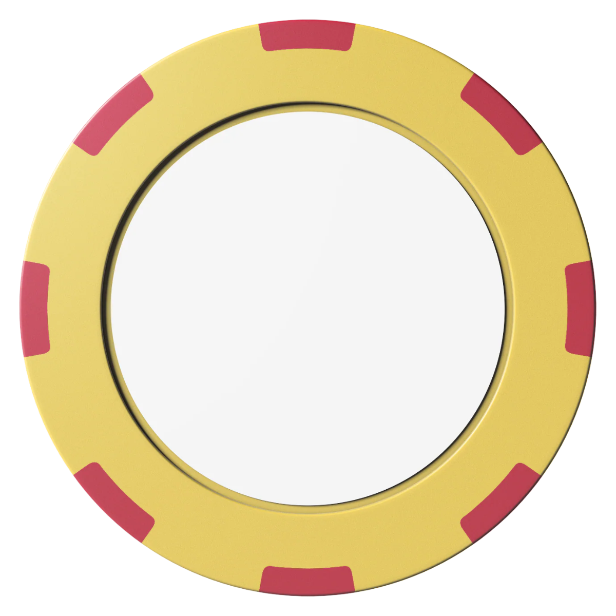 Create Your Own Clay Poker Chips - Yellow / 8 Spot (2 Tone) / 40mm - Front