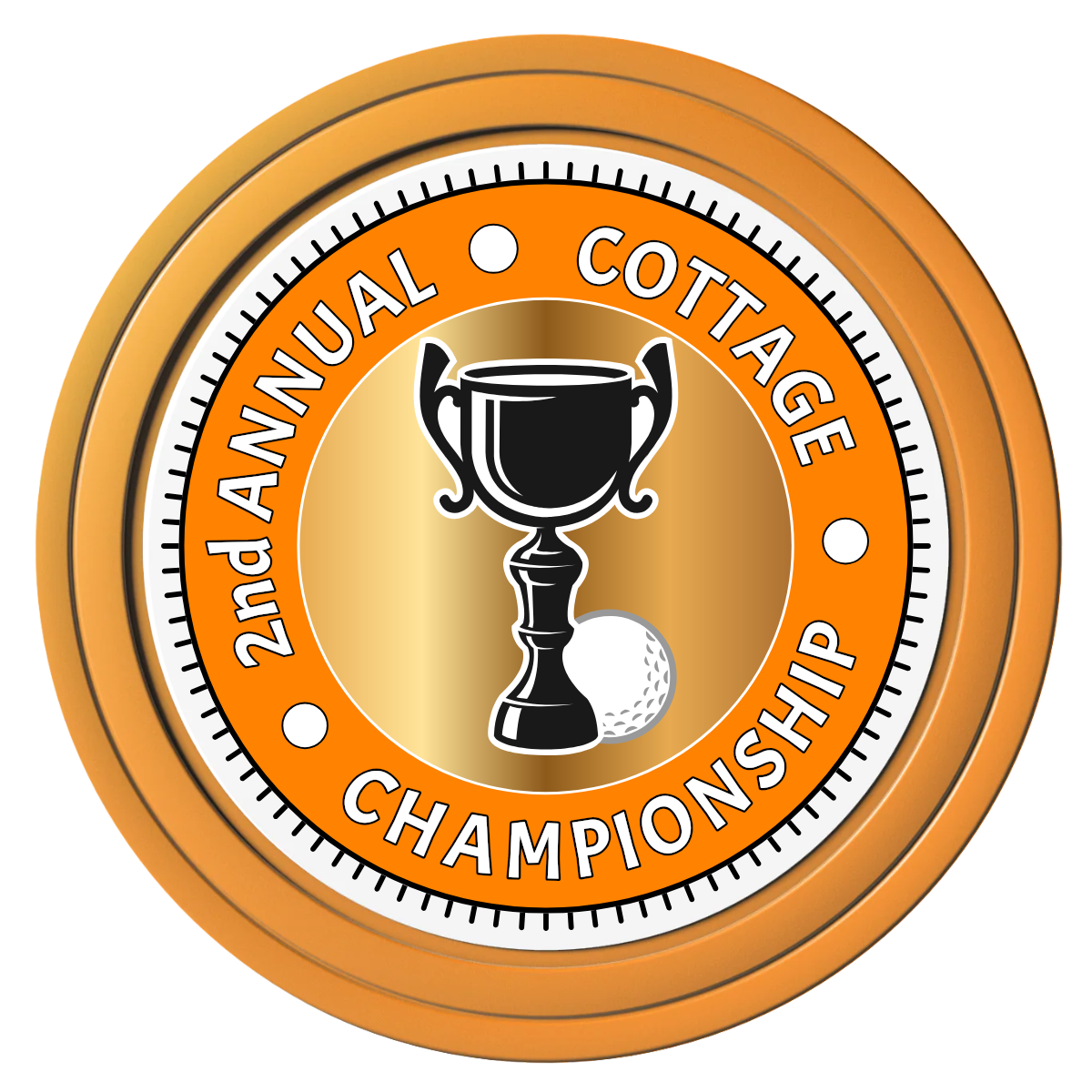 Club Champion Composite Poker Chips - Orange / Solid - Front